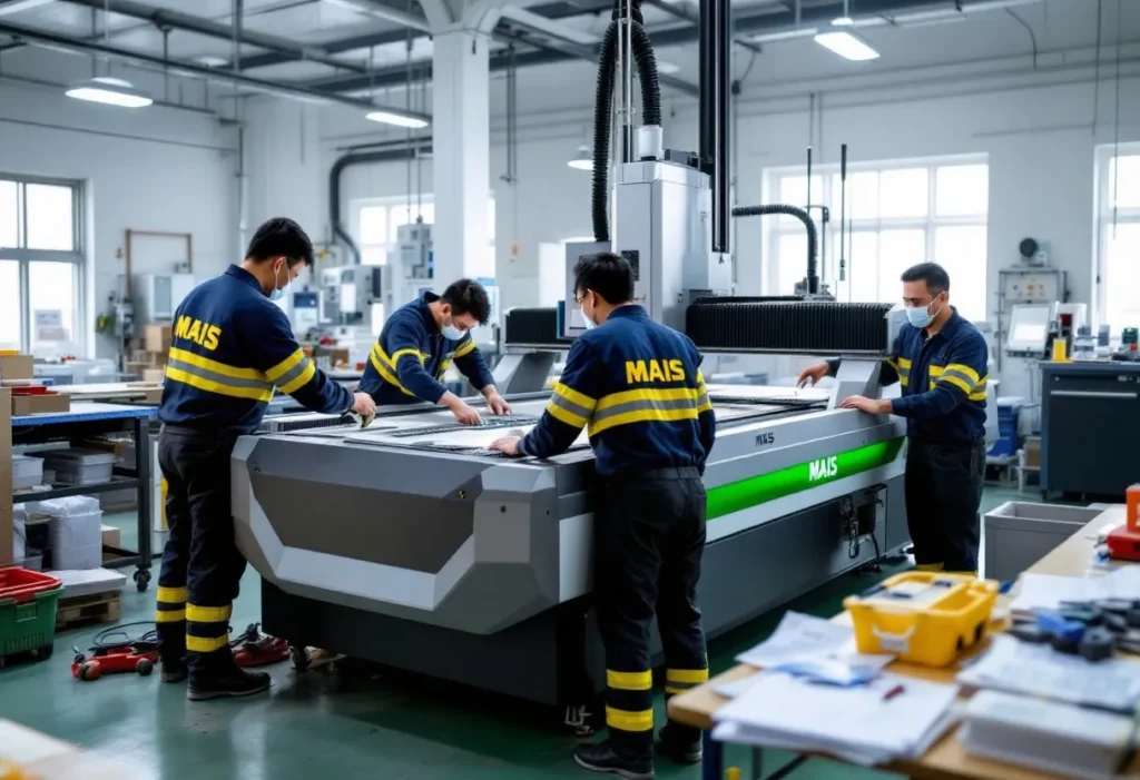 waterjet cutting machine installation