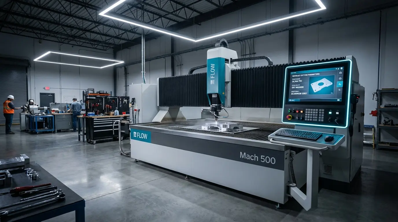 Industrial Marble Water Jet Cutting Machine specifications display