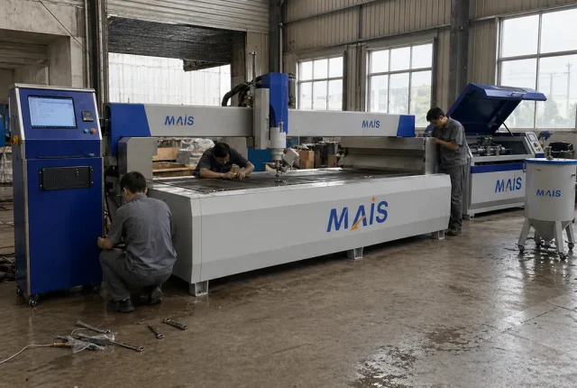 waterjet cutting machine installation